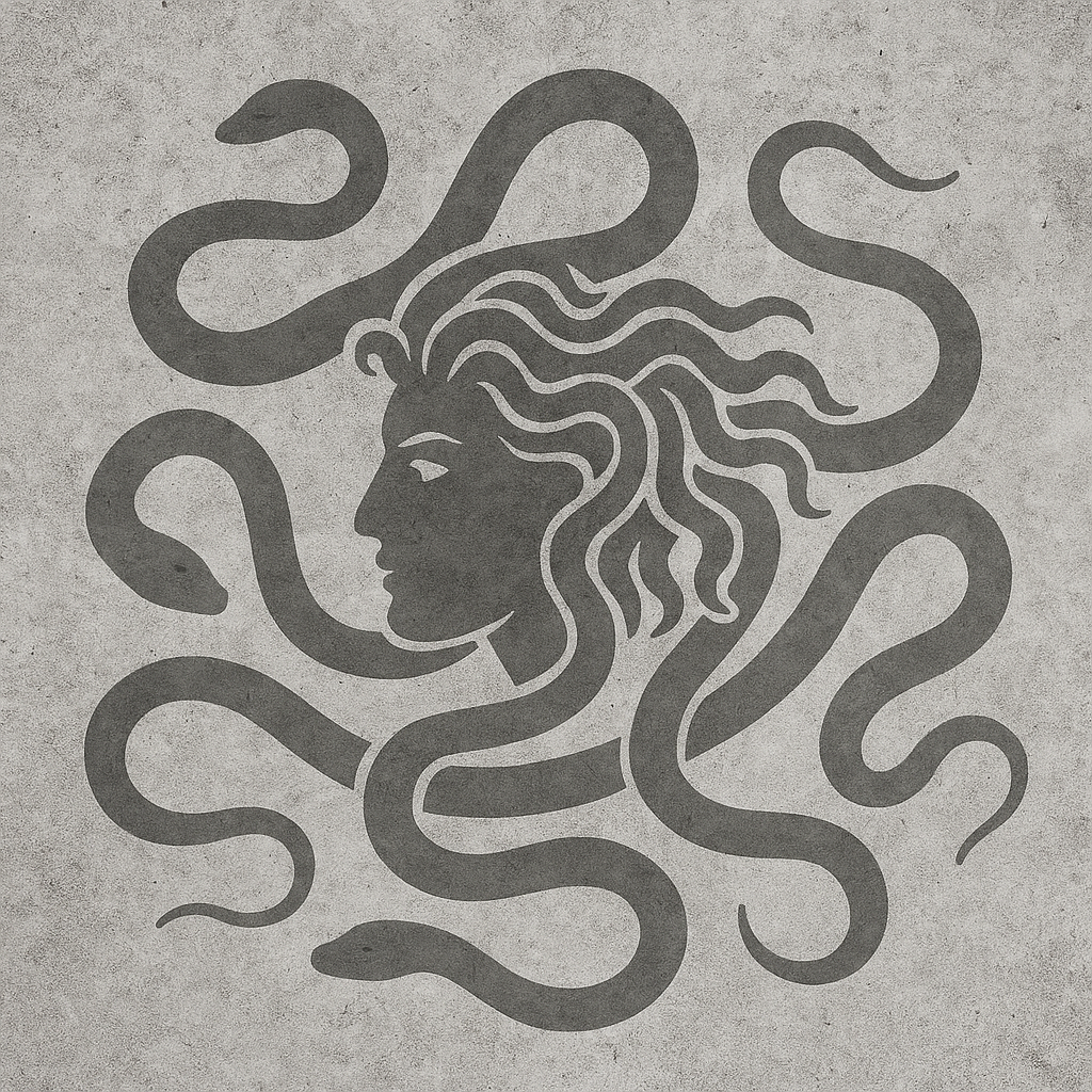 Abstract Medusa-inspired illustration